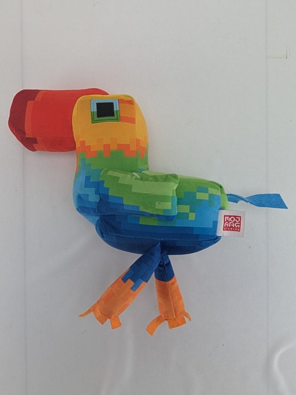 Mattel Mojang Minecraft Tropical Bird Plush 10" Stuffed Animal Multicolor Parrot